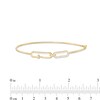 Thumbnail Image 1 of Cubic Zirconia Nail Paper Clip Bangle in 10K Gold