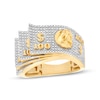 Thumbnail Image 0 of 1/10 CT. T.W. Diamond 100 Dollar Bill Ring in Sterling Silver with 14K Gold Plate