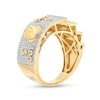 Thumbnail Image 2 of 1/10 CT. T.W. Diamond 100 Dollar Bill Ring in Sterling Silver with 14K Gold Plate