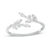Thumbnail Image 1 of Sterling Silver CZ Double Vine Bypass Midi/Toe Ring