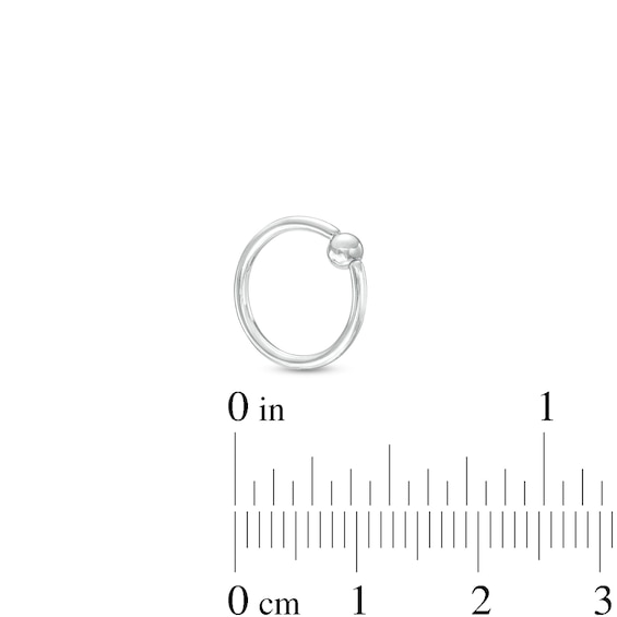 Solid Titanium Captive Bead Ring - 16G 3/8"
