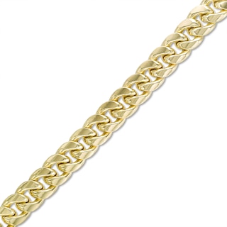 10K Semi-Solid Gold Miami Cuban Chain Bracelet - 9"