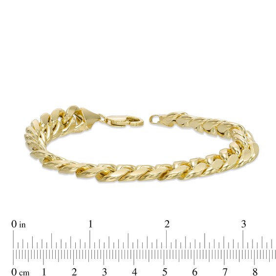 10K Semi-Solid Gold Miami Cuban Chain Bracelet - 9"