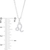 Cubic Zirconia Dainty Leo Symbol Pendant Necklace in Solid Sterling Silver