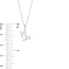 Thumbnail Image 1 of Cubic Zirconia Dainty Capricorn Symbol Pendant Necklace in Sterling Silver