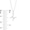 Cubic Zirconia Dainty Pisces Symbol Pendant Necklace in Sterling Silver