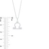 Thumbnail Image 1 of Cubic Zirconia Dainty Libra Symbol Pendant Necklace in Sterling Silver