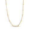 Thumbnail Image 1 of 1.2mm Paper Clip Cable Chain Necklace in 10K Hollow Gold - 17" + 1"
