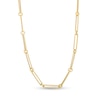 Thumbnail Image 0 of 1.2mm Paper Clip Cable Chain Necklace in 10K Hollow Gold - 17" + 1"