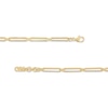 1.2mm Paperclip Cable Chain Necklace in 10K Hollow Gold - 17" + 1"