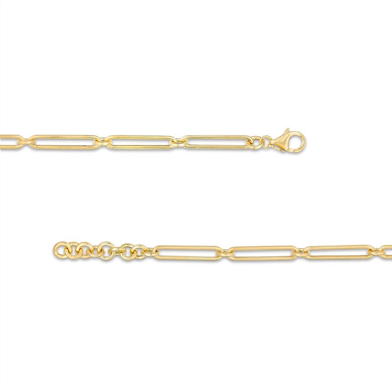 Main Image 2 of 1.2mm Paper Clip Cable Chain Necklace in 10K Hollow Gold - 17" + 1"