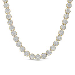 2 1/2 CT. T.W. Round Diamond Necklace in Sterling Silver with 10K Gold Plate