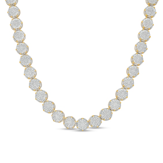 2 1/2 CT. T.W. Round Diamond Necklace in Sterling Silver with 14K Gold Plate