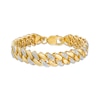 Thumbnail Image 0 of 1 CT. T.W. Diamond Cuban Link Bracelet in Sterling Silver with 14K Gold Plate
