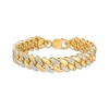Thumbnail Image 1 of 1 CT. T.W. Diamond Cuban Link Bracelet in Sterling Silver with 14K Gold Plate