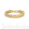 Thumbnail Image 2 of 1 CT. T.W. Diamond Cuban Link Bracelet in Sterling Silver with 14K Gold Plate