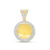 Thumbnail Image 1 of 1 CT. T.W. Diamond Outlined Medallion Necklace Charm in 10K Gold