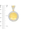 Thumbnail Image 2 of 1 CT. T.W. Diamond Outlined Medallion Necklace Charm in 10K Gold
