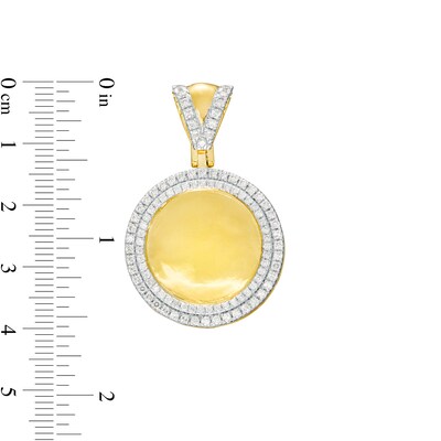 1 CT. T.W. Diamond Outlined Medallion Necklace Charm in 10K Gold