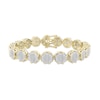 Thumbnail Image 0 of 1 1/4 CT. T.W. Round Diamond Bracelet in Sterling Silver with 14K Gold Plate