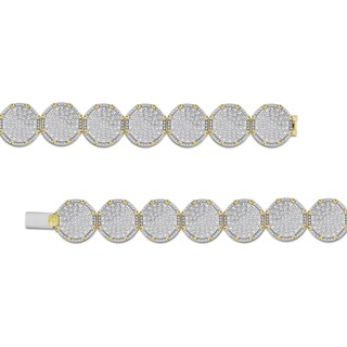 1 1/4 CT. T.W. Round Diamond Bracelet in Sterling Silver with 14K Gold Plate