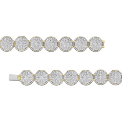1 1/4 CT. T.W. Round Diamond Bracelet in Sterling Silver with 14K Gold Plate