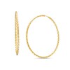 Thumbnail Image 1 of Diamond-Cut Twist Continuous Hoop Earrings in 10K Gold