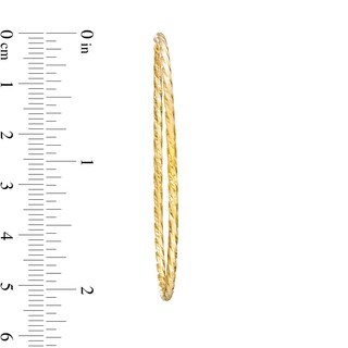 Diamond-Cut Twist Continuous Hoop Earrings in 10K Gold