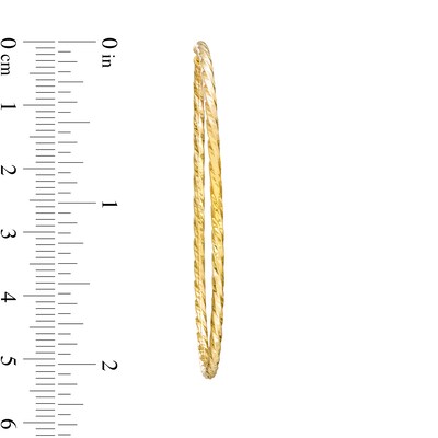 Diamond-Cut Twist Continuous Hoop Earrings in 10K Gold
