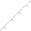 Thumbnail Image 0 of Cubic Zirconia Heart Station Bracelet in Sterling Silver - 7"