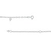 Thumbnail Image 2 of Sterling Silver CZ Heart Station Bracelet - 7" + 1"