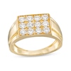 Thumbnail Image 1 of Cubic Zirconia Pavé Rounded Square Ring in 10K Gold - Size 10