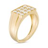 Thumbnail Image 2 of Cubic Zirconia Pavé Rounded Square Ring in 10K Gold - Size 10