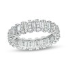 Thumbnail Image 0 of Cubic Zirconia Baguette and Round Eternity Band in Sterling Silver - Size 8