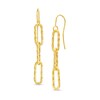 Thumbnail Image 1 of Diamond-Cut Oval Link Dangle Earrings in 10K Gold