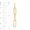 Thumbnail Image 2 of Diamond-Cut Oval Link Dangle Earrings in 10K Gold