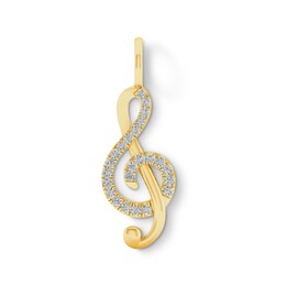 Music Note Charm in 10K Gold