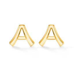 &quot;A&quot; Initial Studs in 10K Gold