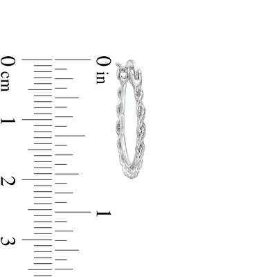 Sterling Silver Rope-Textured Hoops