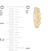 Thumbnail Image 1 of Cubic Zirconia Curb Chain Link Huggie Hoop Earrings in 10K Gold