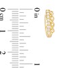 Thumbnail Image 2 of Cubic Zirconia Curb Chain Link Huggie Hoop Earrings in 10K Gold