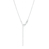 Thumbnail Image 1 of Cubic Zirconia Triple Butterfly Station Necklace in Sterling Silver - 16"