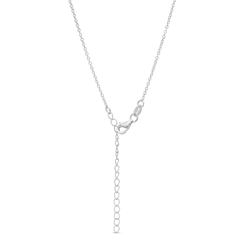 Cubic Zirconia Triple Butterfly Station Necklace in Sterling Silver - 16"