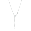 Thumbnail Image 5 of Solid Sterling Silver CZ Triple Butterfly Station Necklace - 16" + 2"