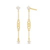 Thumbnail Image 1 of Cubic Zirconia Chain Drop Dangle Earrings in 10K Gold