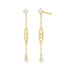 Thumbnail Image 0 of Cubic Zirconia Chain Drop Dangle Earrings in 10K Gold