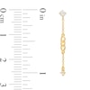 Thumbnail Image 1 of Cubic Zirconia Chain Drop Dangle Earrings in 10K Gold