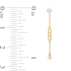 Thumbnail Image 2 of Cubic Zirconia Chain Drop Dangle Earrings in 10K Gold