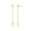 Thumbnail Image 1 of Cross Chain Dangle Earrings in 10K Gold