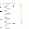 Thumbnail Image 2 of Cross Chain Dangle Earrings in 10K Gold
